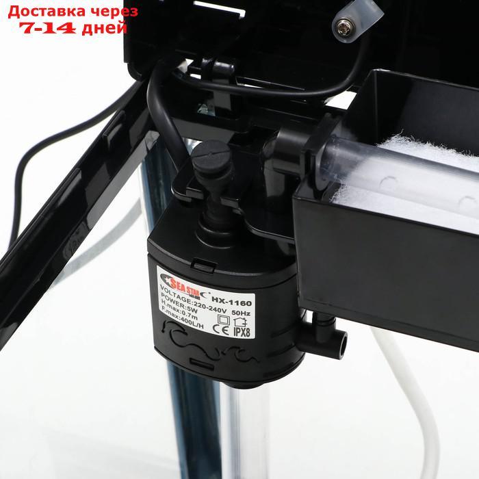 Аквариум SeaStar HX-240F, 10 л, черный (в комплекте LED-лампа, фильтр) - фото 8 - id-p227097906