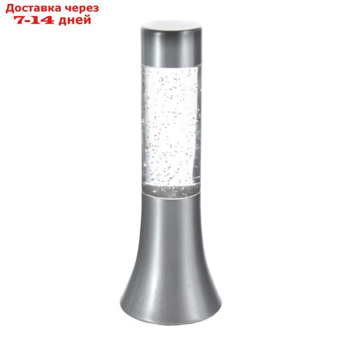 Светильник ночник Лава "Цилиндр хром", 17 см (от бат. 3хLR44) - фото 2 - id-p226941641