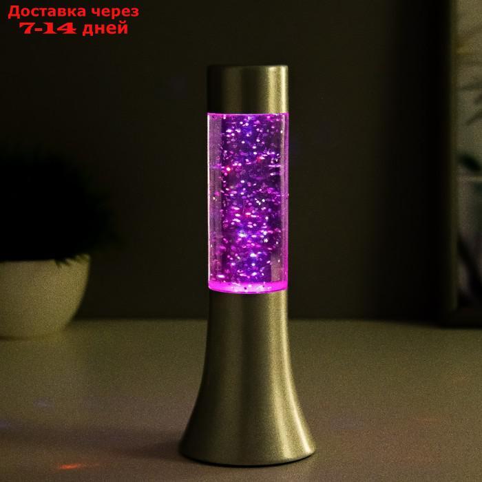 Светильник ночник Лава "Цилиндр хром", 17 см (от бат. 3хLR44) - фото 3 - id-p226941641