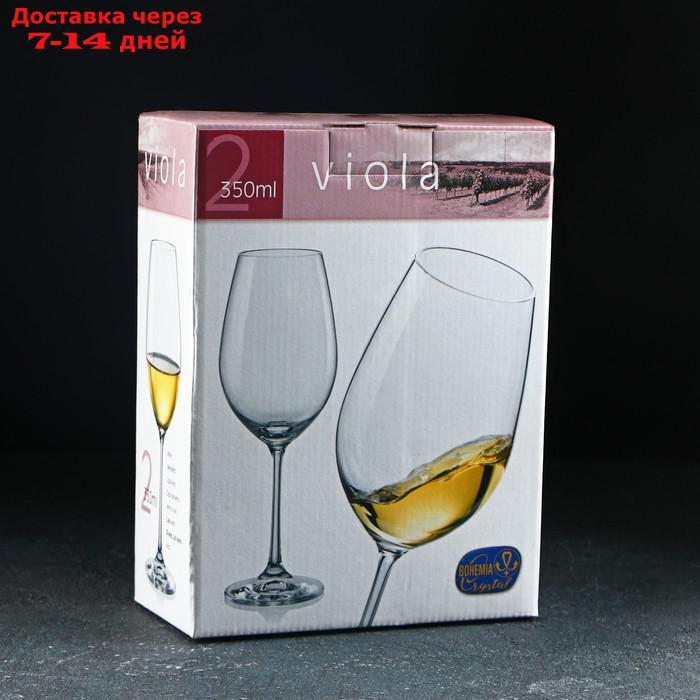 Набор бокалов для вина Bohemia Crystal "Золотая спираль", 350 мл, 2 шт - фото 4 - id-p227012173