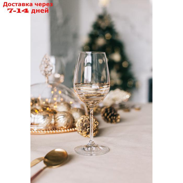 Набор бокалов для вина Bohemia Crystal "Золотая спираль", 350 мл, 2 шт - фото 5 - id-p227012173