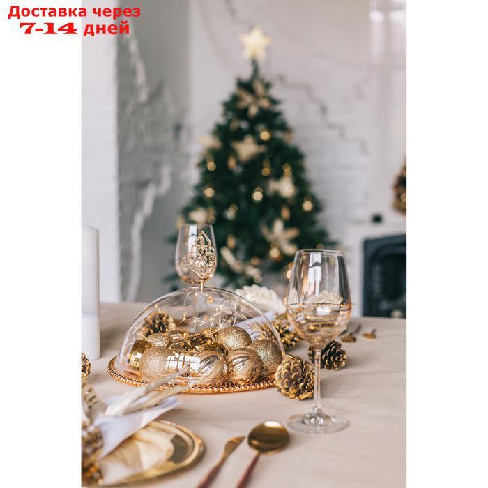 Набор бокалов для вина Bohemia Crystal "Золотая спираль", 350 мл, 2 шт - фото 6 - id-p227012173