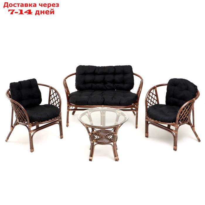 Набор садовой мебели "Индо" 4 предмета: 2 кресла, 1 диван, 1 стол, зеленый - фото 1 - id-p227114450