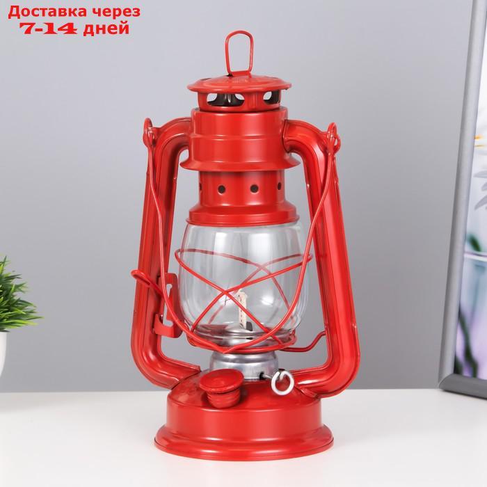Керосиновая лампа декоративная красный 11,5х15х23 см - фото 3 - id-p227127839