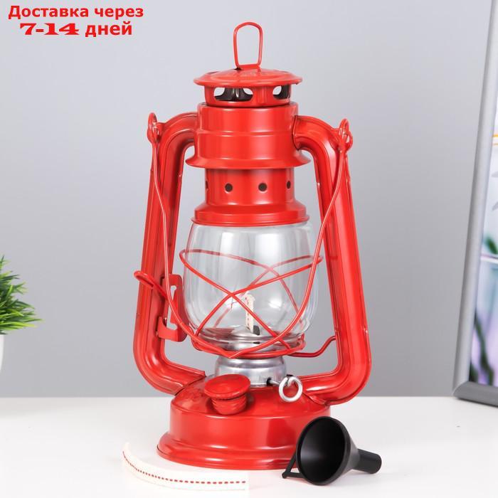 Керосиновая лампа декоративная красный 11,5х15х23 см - фото 4 - id-p227127839