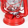 Керосиновая лампа декоративная красный 11,5х15х23 см, фото 5
