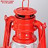 Керосиновая лампа декоративная красный 11,5х15х23 см, фото 6