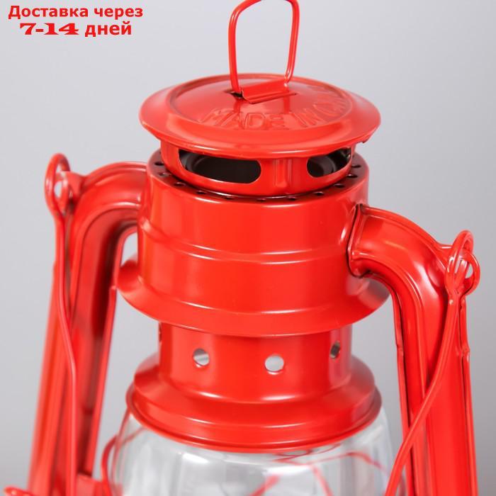 Керосиновая лампа декоративная красный 11,5х15х23 см - фото 6 - id-p227127839