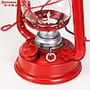 Керосиновая лампа декоративная красный 11,5х15х23 см, фото 7