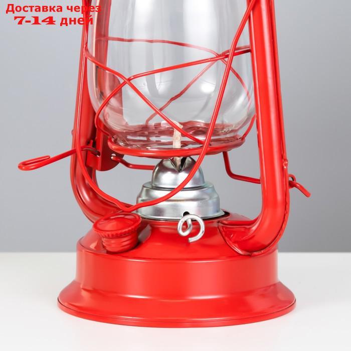 Керосиновая лампа декоративная красный 14х18х27,5 см - фото 5 - id-p227127840