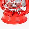 Керосиновая лампа декоративная красный 14х18х27,5 см, фото 7