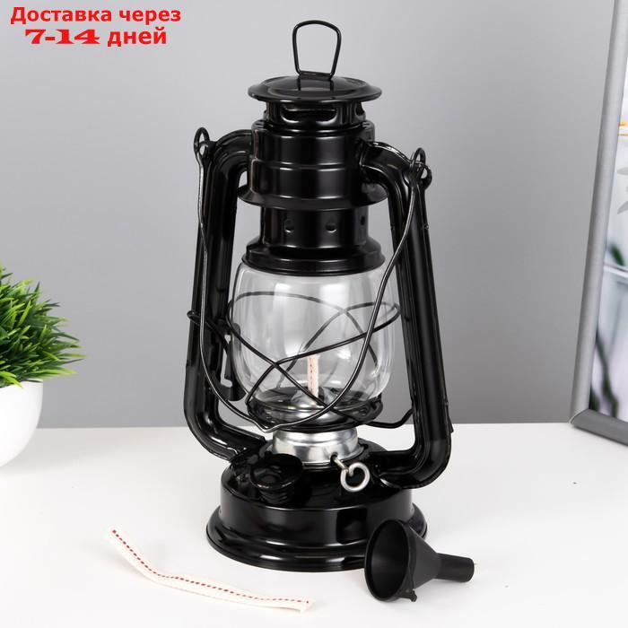 Керосиновая лампа декоративная черный 11,5х15х23 см - фото 4 - id-p227127841