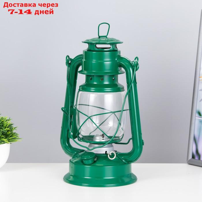 Керосиновая лампа декоративная зеленый 14х18х27,5 см - фото 3 - id-p227127842