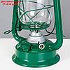 Керосиновая лампа декоративная зеленый 14х18х27,5 см, фото 5