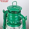 Керосиновая лампа декоративная зеленый 14х18х27,5 см, фото 6