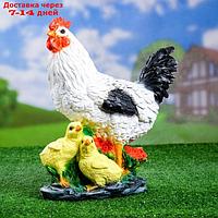 Садовая фигура "Курица с цыплятами" 17*25*33 см