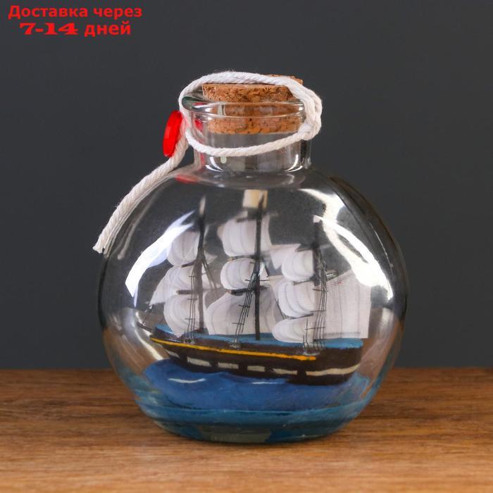 Корабль сувенирный "Be happy", в бутылке, вертикальн. 10*12см - фото 3 - id-p227107131