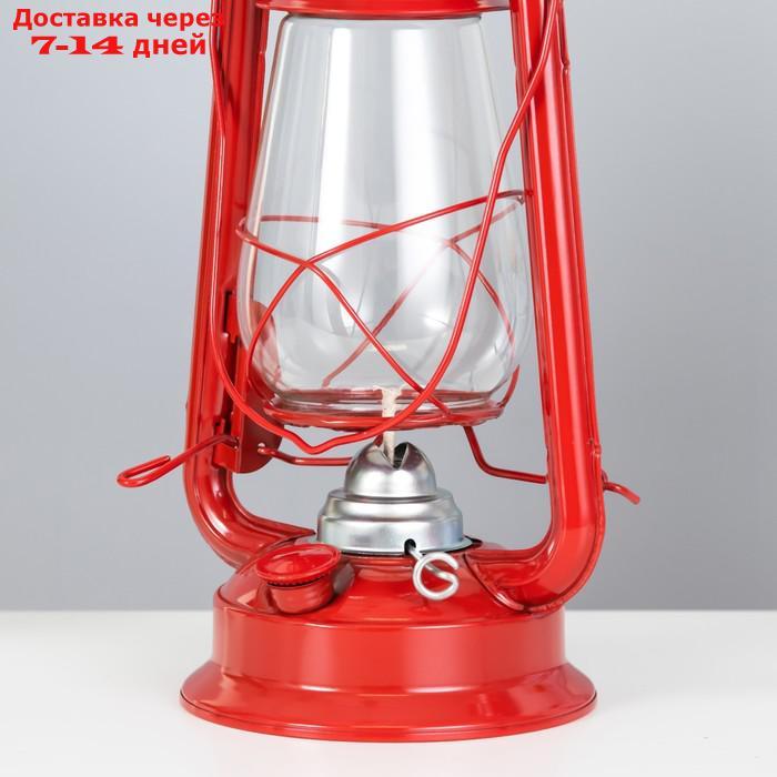Керосиновая лампа декоративная красный 14х18х30 см - фото 5 - id-p227127845