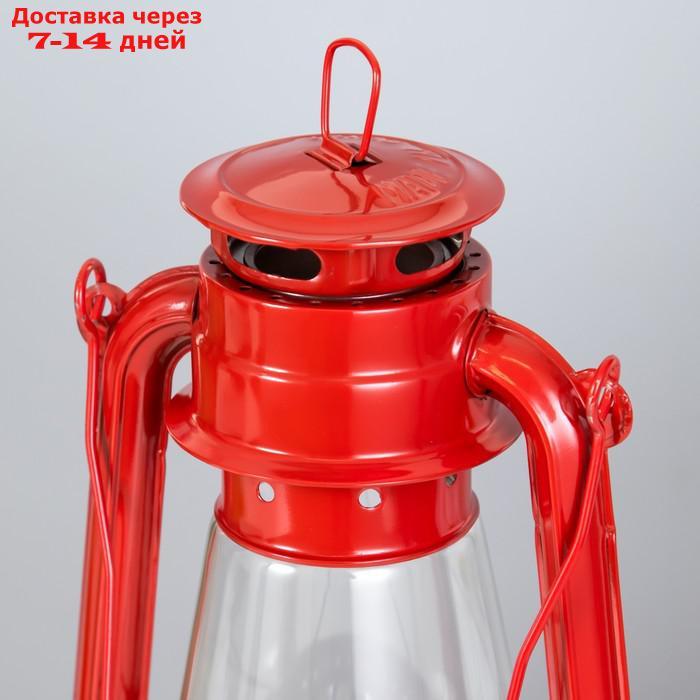 Керосиновая лампа декоративная красный 14х18х30 см - фото 6 - id-p227127845