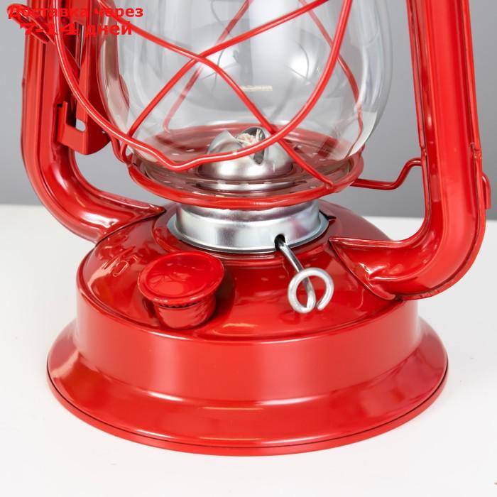 Керосиновая лампа декоративная красный 14х18х30 см - фото 7 - id-p227127845