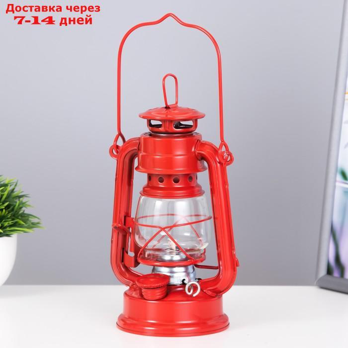 Керосиновая лампа декоративная красный 9,5х12,5х19 см - фото 1 - id-p227127846