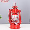 Керосиновая лампа декоративная красный 9,5х12,5х19 см, фото 3