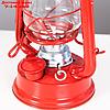 Керосиновая лампа декоративная красный 9,5х12,5х19 см, фото 7