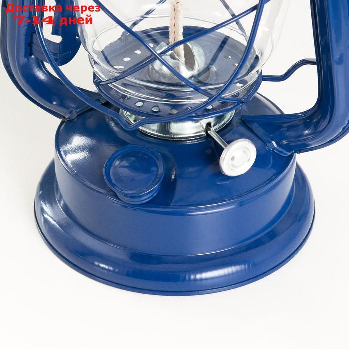 Керосиновая лампа декоративная синий 14х18х27,5 см - фото 4 - id-p227127847