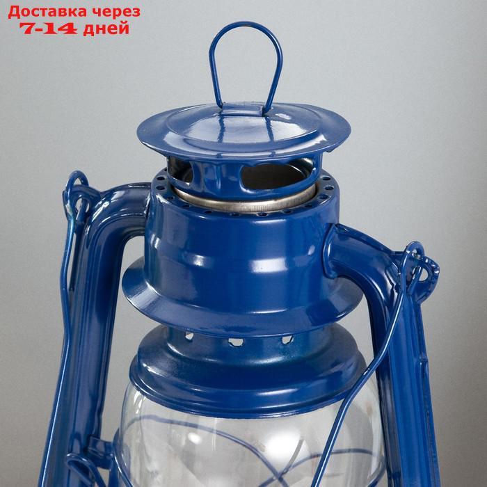 Керосиновая лампа декоративная синий 14х18х27,5 см - фото 5 - id-p227127847