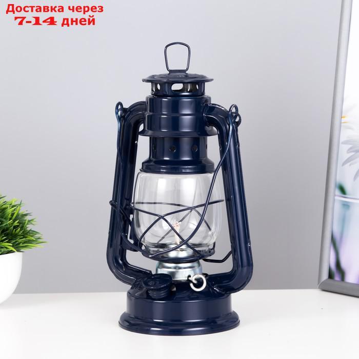Керосиновая лампа декоративная синий 11,5х15х23 см - фото 3 - id-p227127849