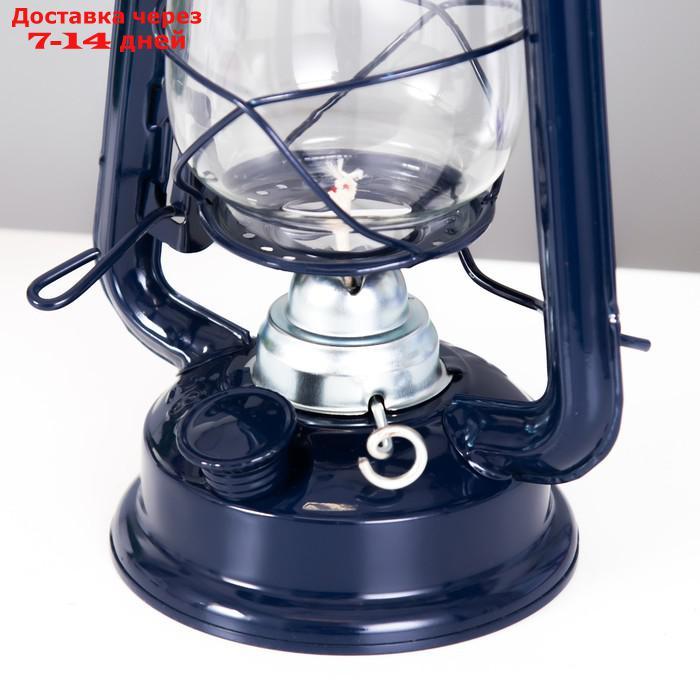 Керосиновая лампа декоративная синий 11,5х15х23 см - фото 7 - id-p227127849