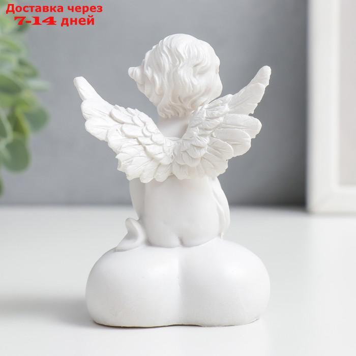 Сувенир полистоун свет "Белоснежный ангел на сердце с огоньком" 9х5,5х5,7 см - фото 4 - id-p227120363