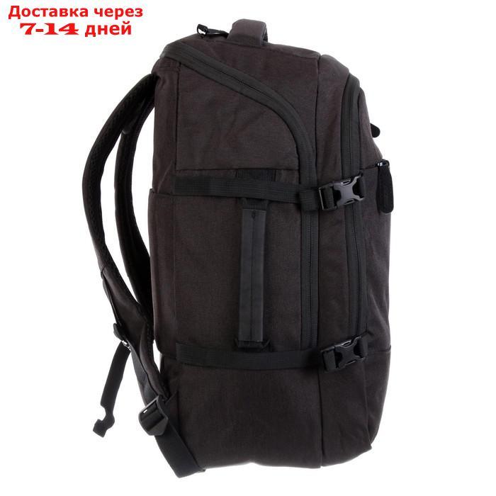 Рюкзак молодёжный с эргономичной спинкой Grizzly, 45 х 32 х 21, для мальчиков, чёрный/синий - фото 7 - id-p226979002