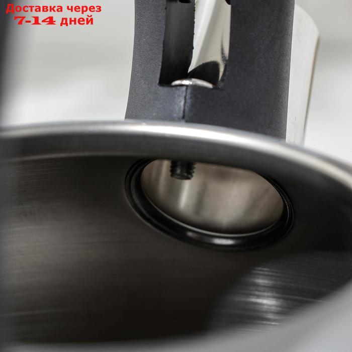 Чайник со свистком Доляна "Горошек", 2,8 л, цвет серый - фото 3 - id-p227103381