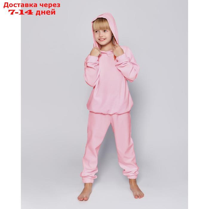 Комплект для девочки (худи, брюки) MINAKU цвет св-розовый, рост 140 - фото 4 - id-p226957018
