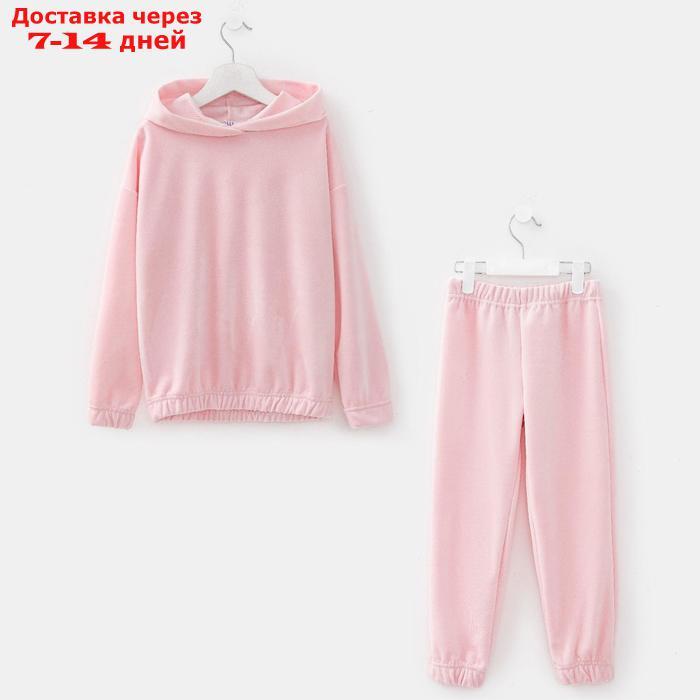 Комплект для девочки (худи, брюки) MINAKU цвет св-розовый, рост 140 - фото 5 - id-p226957018