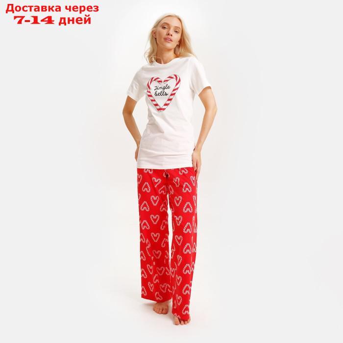 Пижама новогодняя женская (футболка и брюки) KAFTAN Girl, размер 48-50 - фото 1 - id-p227122768