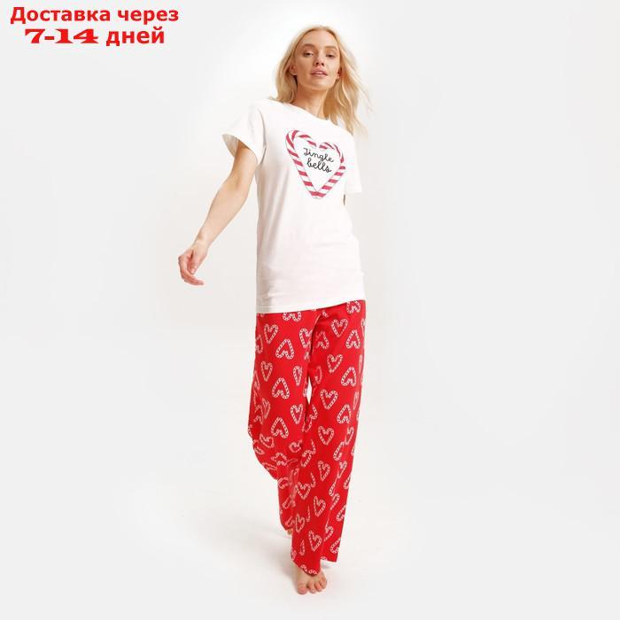 Пижама новогодняя женская (футболка и брюки) KAFTAN Girl, размер 48-50 - фото 4 - id-p227122768