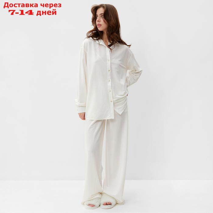 Пижама женская (сорочка, брюки) MINAKU: Home collection цвет белый, р-р 46 - фото 7 - id-p227119083
