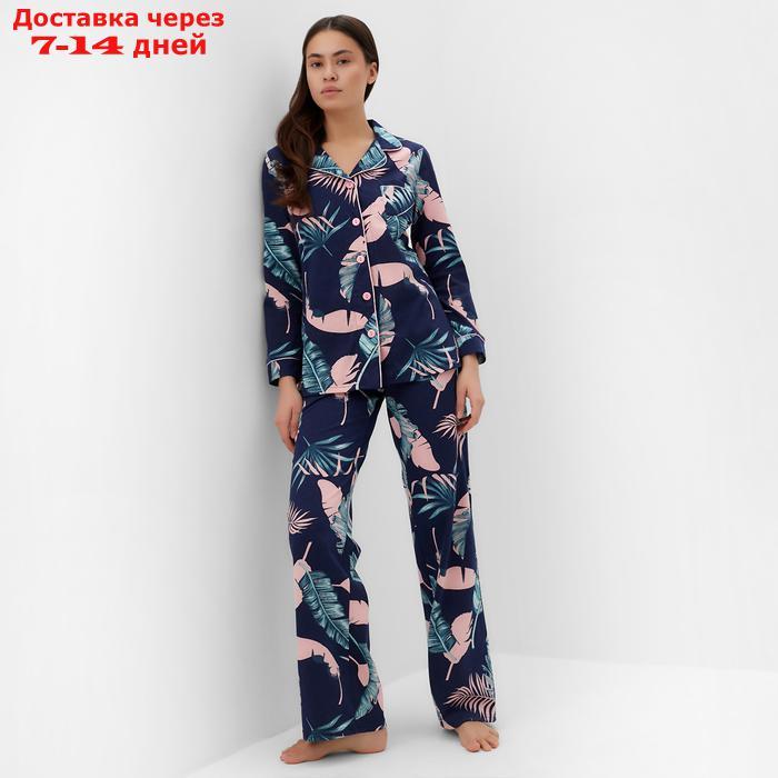 Пижама женская (рубашка и брюки) KAFTAN "Tropical dream" р. 44-46 - фото 1 - id-p227119088