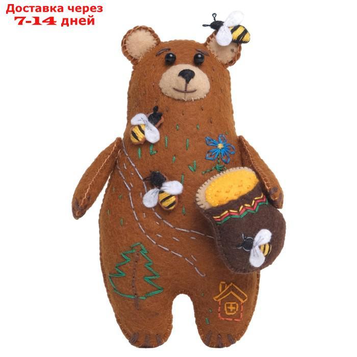Набор для создания игрушки из фетра+ раскраска"Медовый Мишка" ПХИ-1701 - фото 1 - id-p227128855
