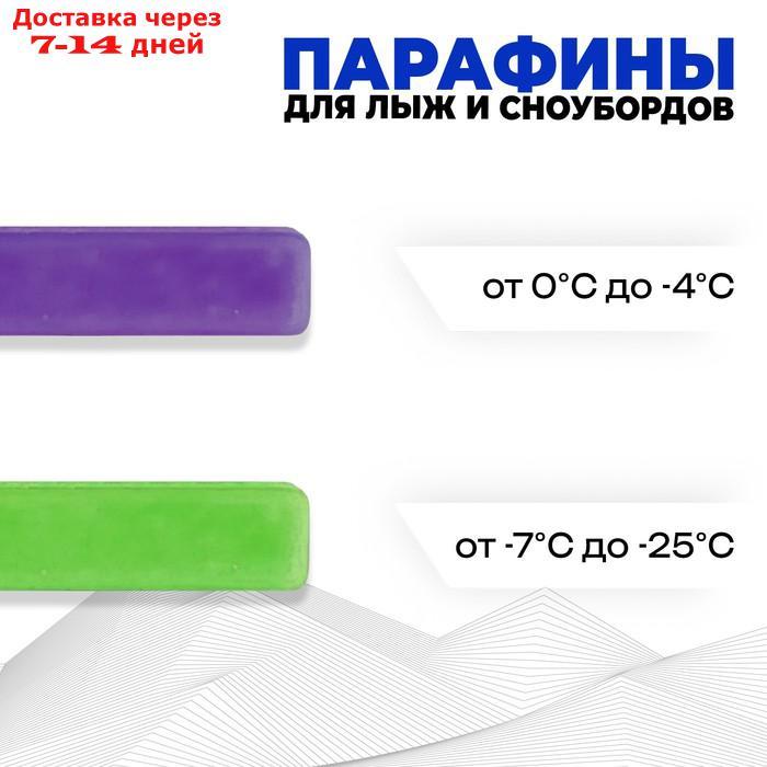 Парафины для лыж, комплект из 2 брусков, Ф-З, (от 0 до -25°C), 80 г