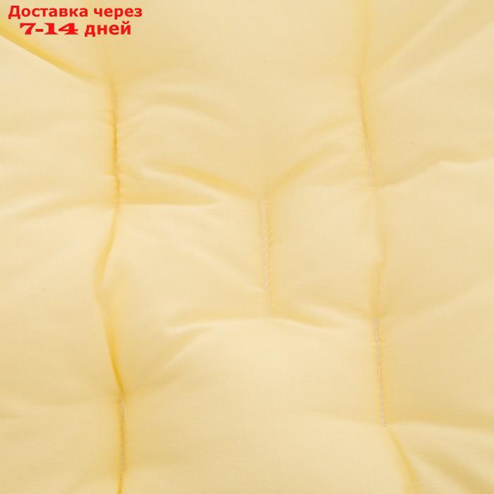 Набор подушек для стула 35х35см 2шт, цв. желтый, бязь, холлофайбер - фото 2 - id-p227104983