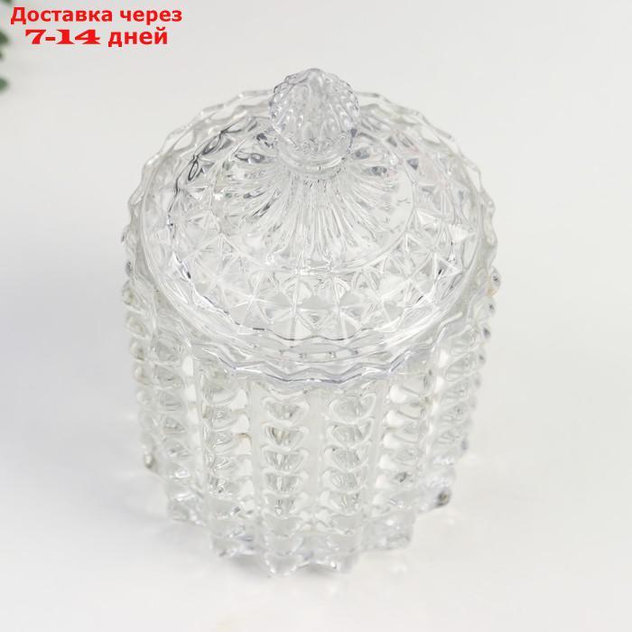 Шкатулка стекло цилиндр "Пузырьки и купол" прозрачный 16х8,5х8,5 см - фото 2 - id-p227107166