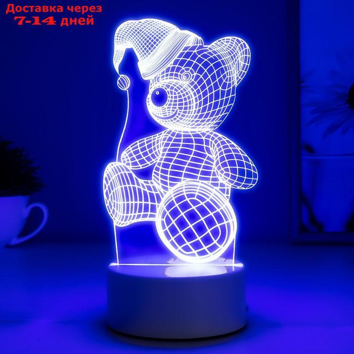 Светильник "Мишка в шапке" LED RGB от сети - фото 5 - id-p226957034