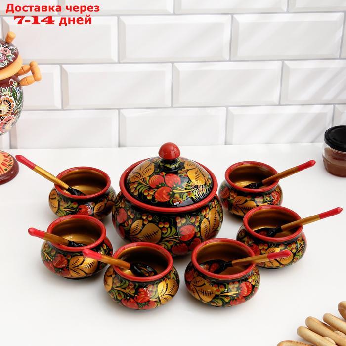 Набор посуды "Хохлома" для мёда, 14 предметов - фото 2 - id-p227012724