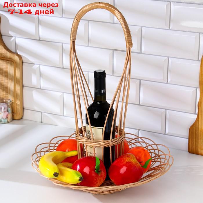 Корзина для шампанского и фруктов, 29×50 см, ива - фото 1 - id-p226967526