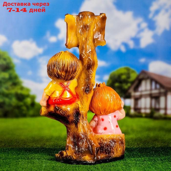 Садовая фигура "Мальчик и девочка на дереве", 40х31х66см, МИКС - фото 6 - id-p227099733