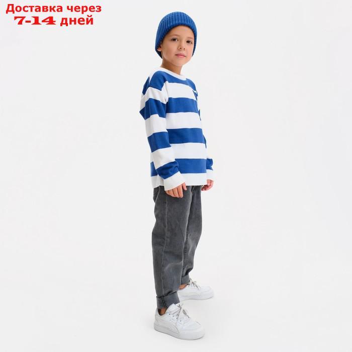 Джемпер детский KAFTAN, цвет белый/синий, р.34 (122-128 см) - фото 6 - id-p227124865