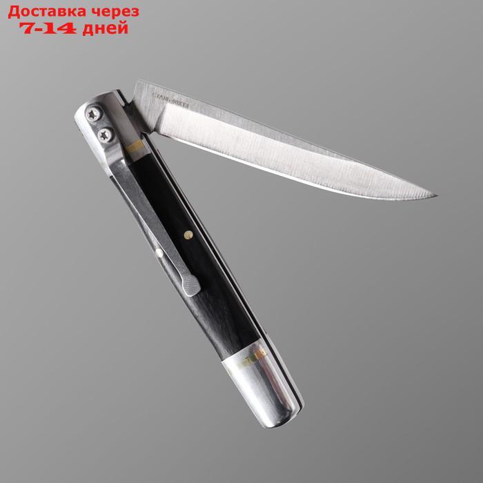 Нож складной "Горностай" сталь - 420, рукоять - сталь/дерево, клинок - 8 см - фото 2 - id-p227122781